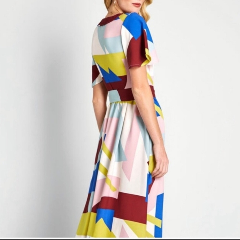 NWT ModCloth Multi Color Geometric Maxi
Dress - N… - image 3
